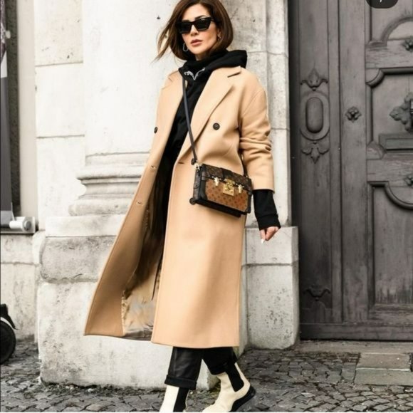 NWT ZARA WOOL COAT LIGHT CAMEL XXL BLOGGER'S FAV - Picture 8 of 12